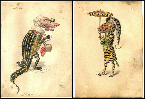 Alligator and Zebra by Charles Briton