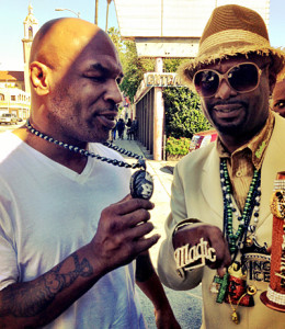 Mike Tyson and Don Magic Juan wearing King Ice