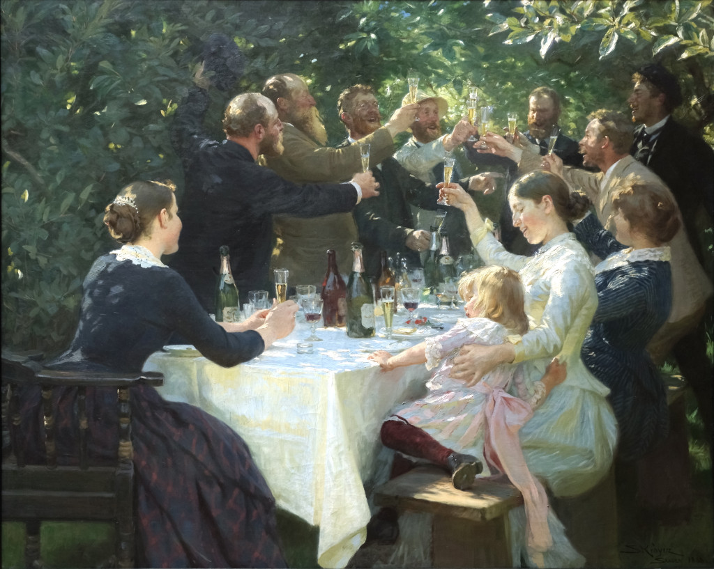 Party in 19th century Denmark. Painting by Peder Severin Kroyer