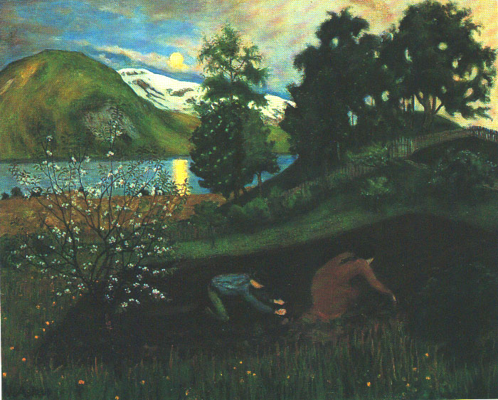 Astrup, Springnight in Garden