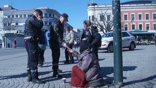 Beggar in Oslo