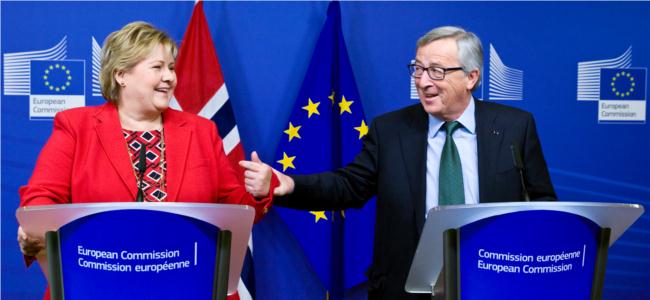Erna Solberg, Prime Minister of Norway met with Jean-Claude Juncker, President of the European Commission in Brussels in January 2015. Photo: Juha Roininen, EUP Images/SMK