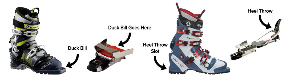 Telemark ski binding and boots