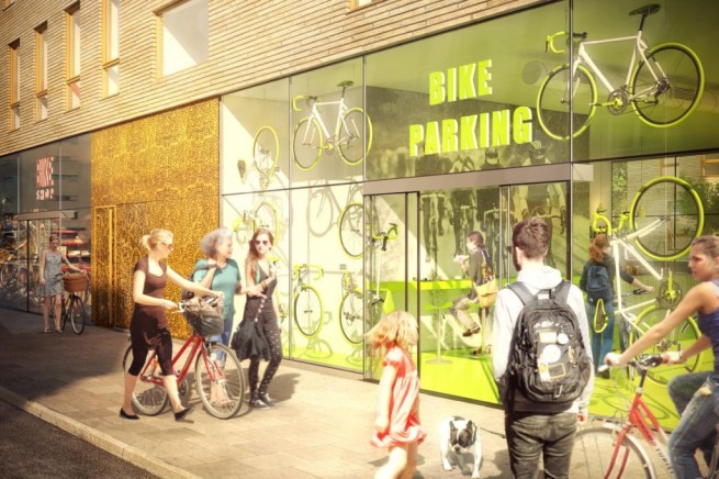 Bike Garage in the Center of Stockholm