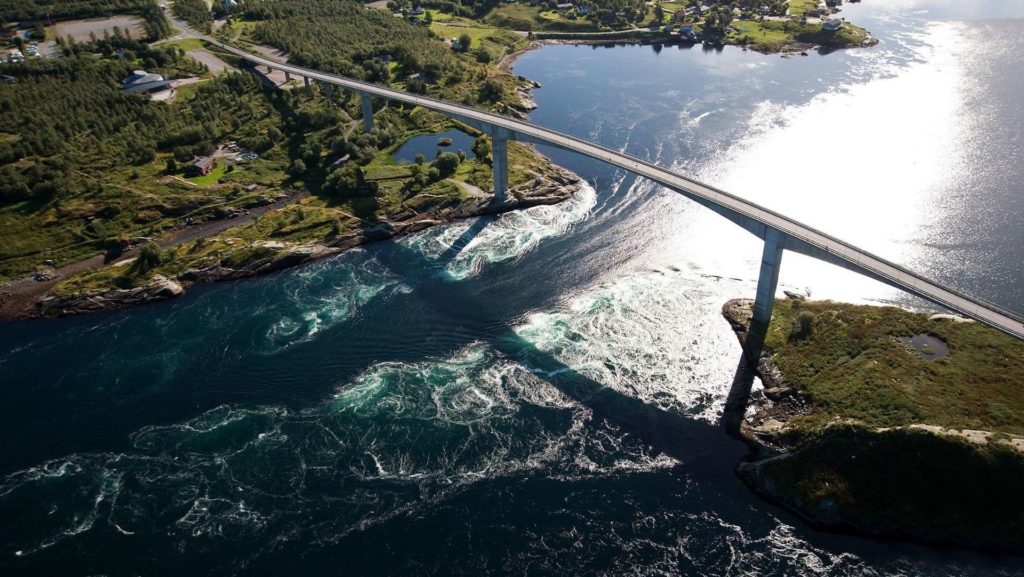 The Saltstraumen maelstrom, however, the world’s strongest current