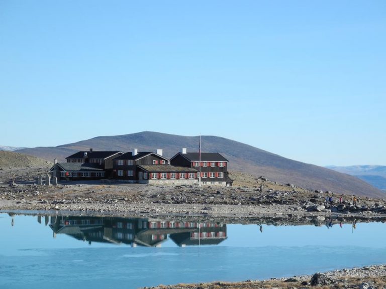 Spectacular Autumn in a Norwegian High Mountain Tourist Lodge