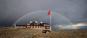 Spectacular Autumn in a Norwegian High Mountain Tourist Lodge